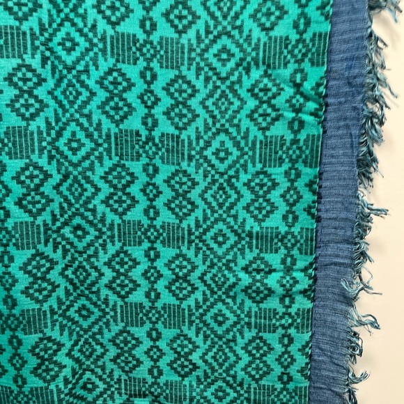 Pashmina Style Scarf/Wrap Blue and Green EUC - Picture 7 of 12